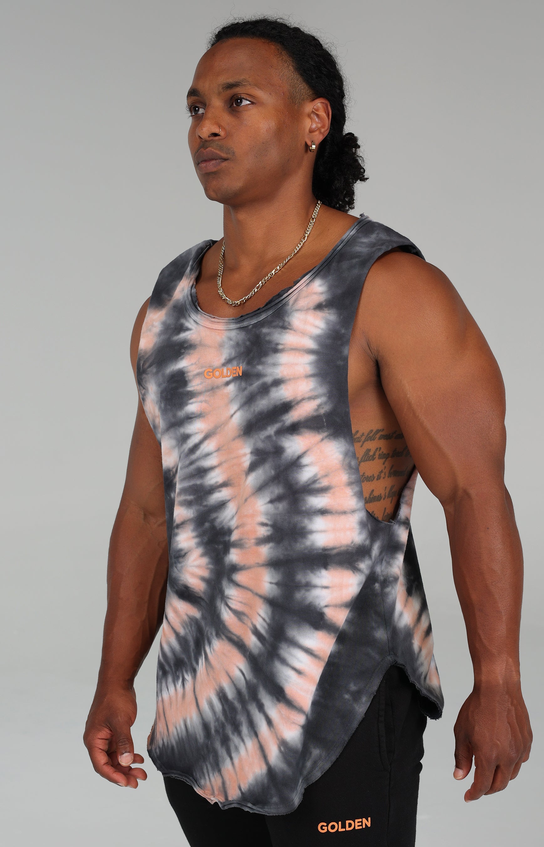 Black Tie Dye Muscle Tank