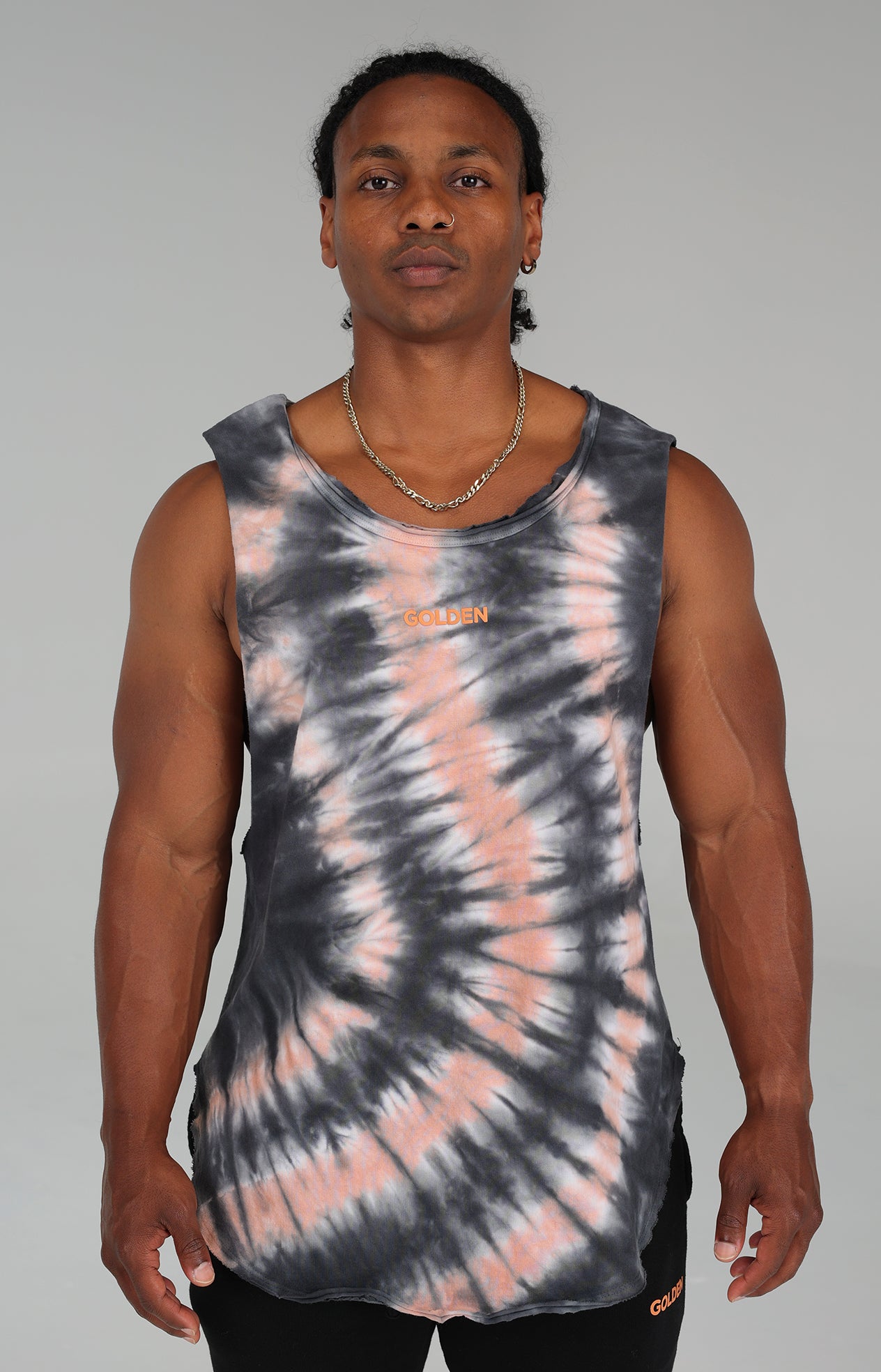 Black Tie Dye Muscle Tank