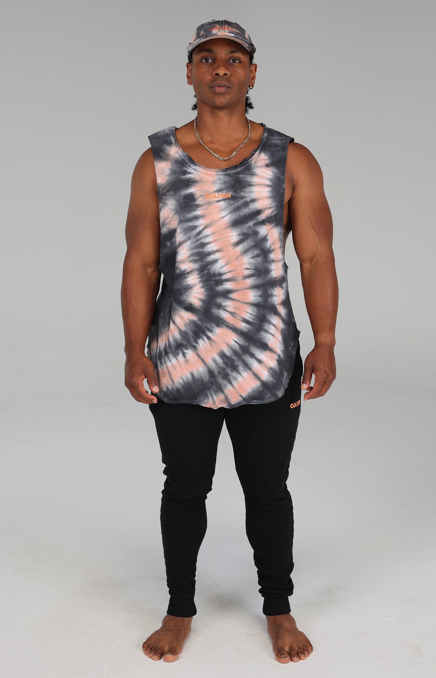Black Tie Dye Muscle Tank