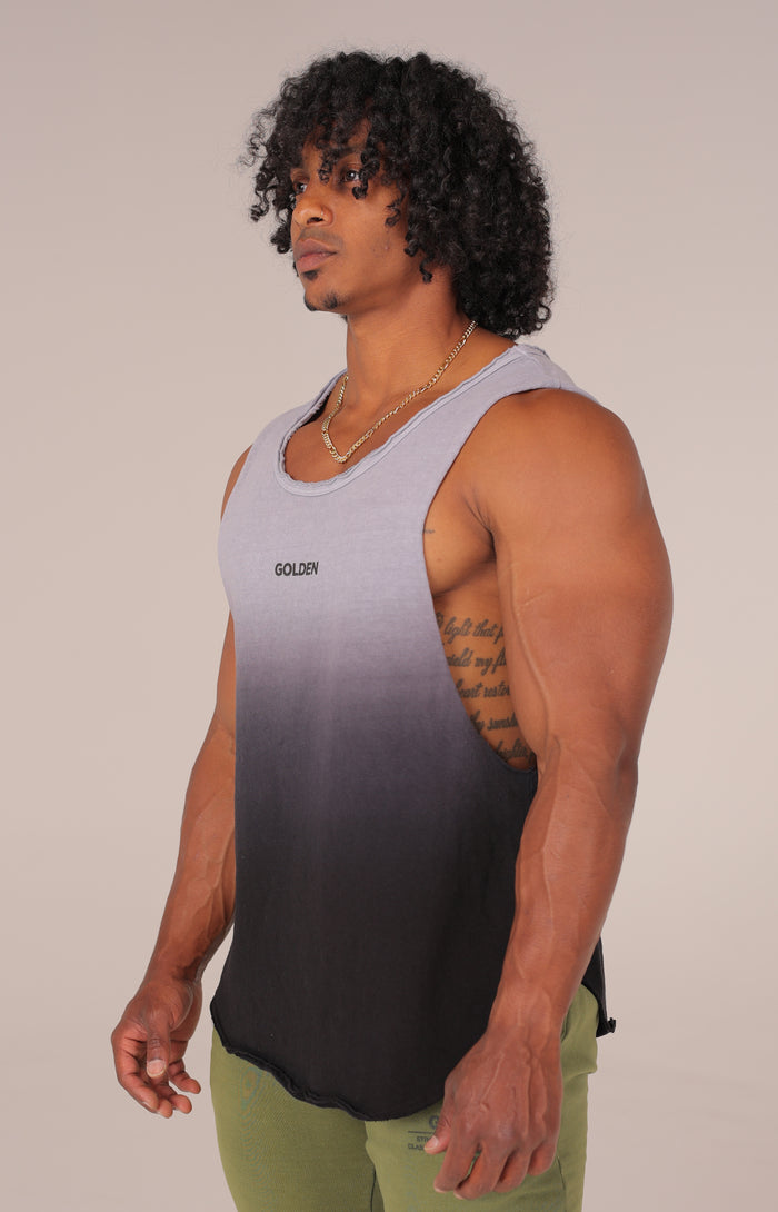 Dip Dye Black Muscle Tank