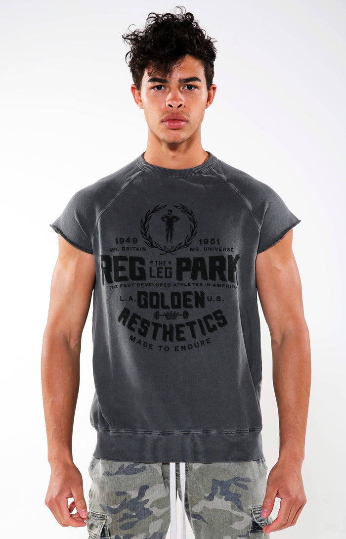 Men’s Faded Black Reg Park Top | Golden Aesthetics - Golden Aesthetics